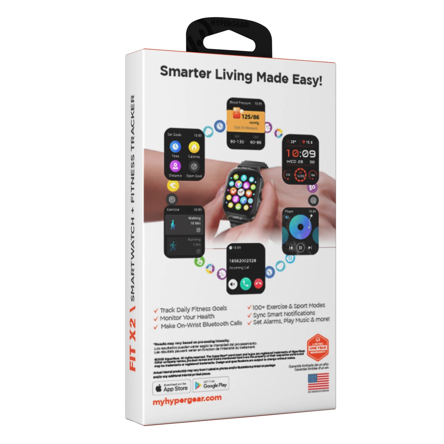 Hypergear FIT X2 Smartwatch and Fitness Tracker