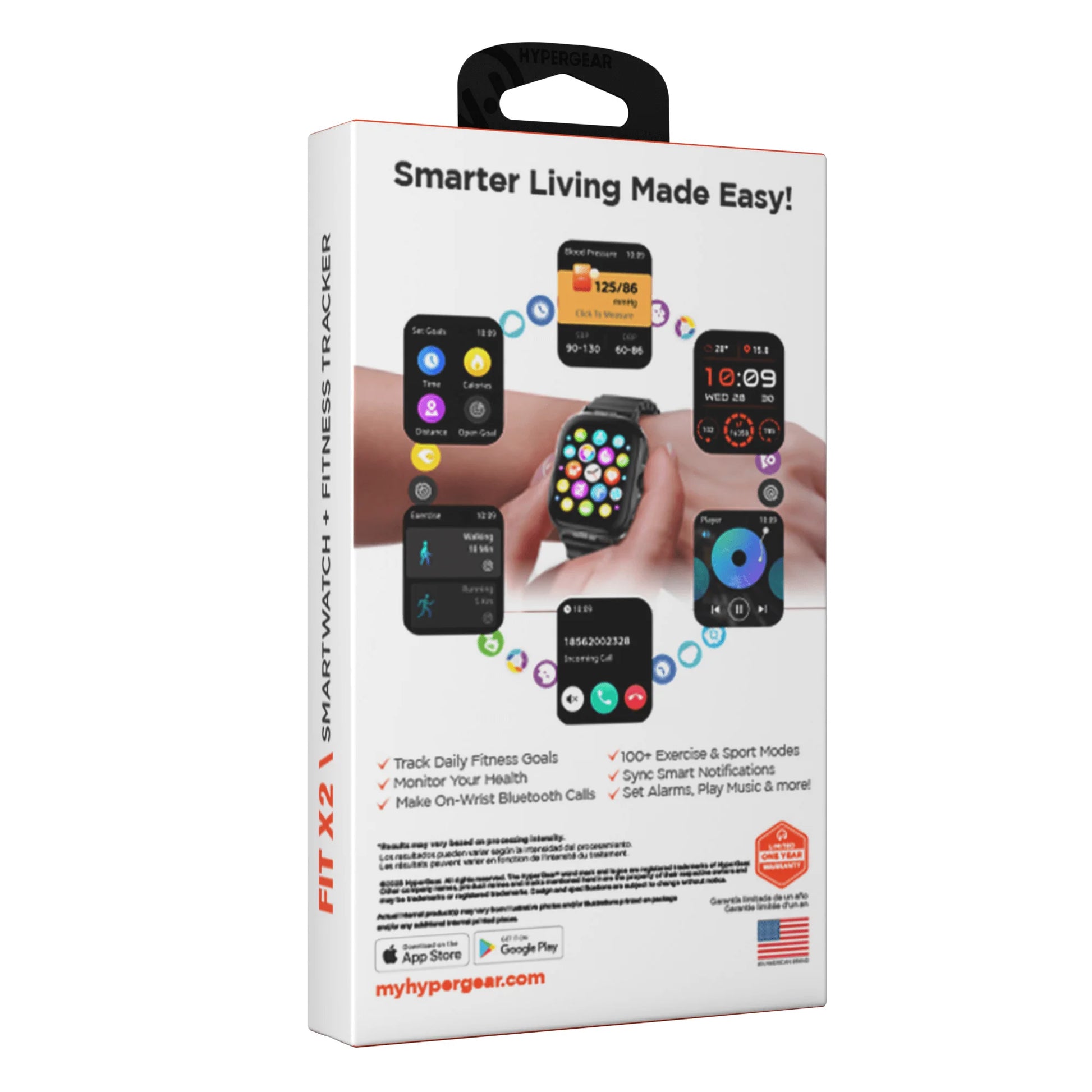 Hypergear FIT X2 Smartwatch and Fitness Tracker