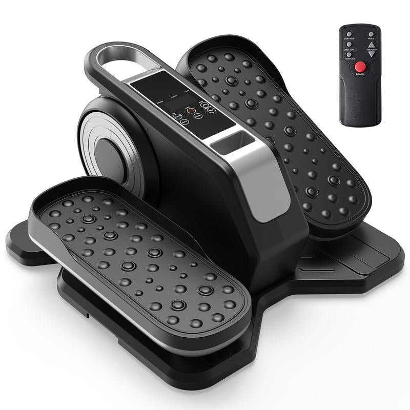 Under Desk Elliptical Machine, Electric Mini Pedal Exerciser with Remote Control & LCD Display, 12 Speed/12 Program Quiet Leg & Arm Trainer for Seniors at Home & Office