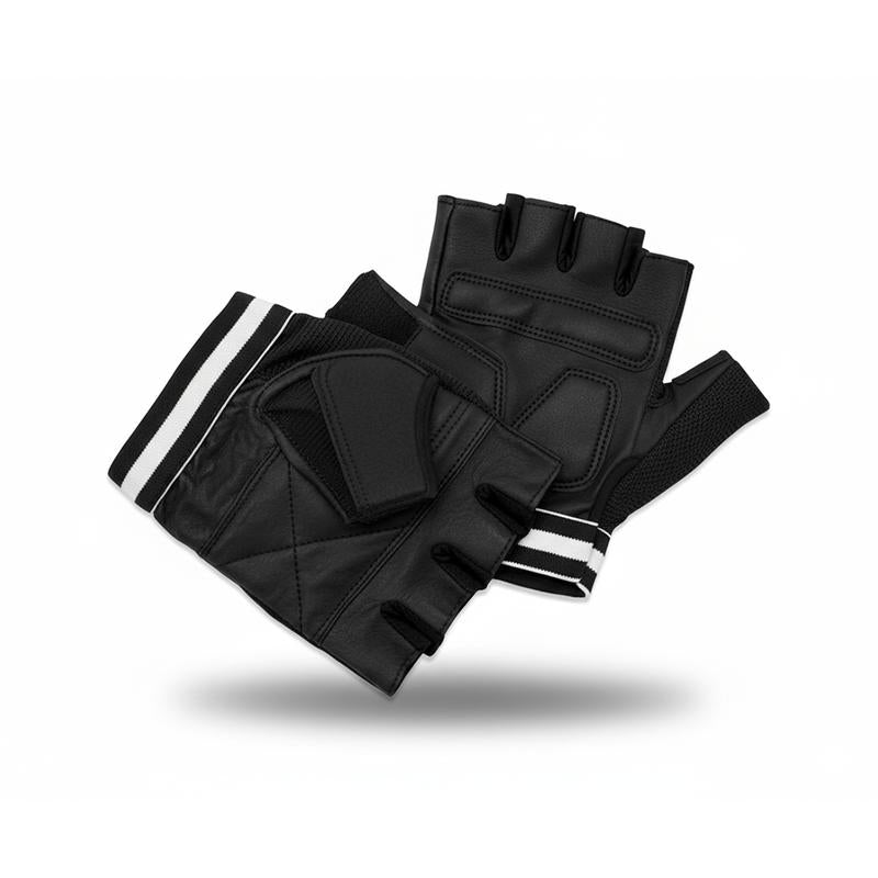 Premium Black Weight Lifting Gloves Leather Padded Training for Men & Women Comfort Fit Sizes S-3XL