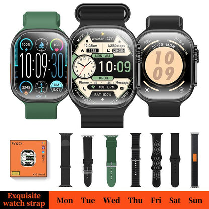 W&O 2.02'' Smart Watch with Wireless Calling Dialing 100+ Sport Modes, Fitness Tracker with Various APP Reminders Call Message Reminder Touch Screen Compatible with Iphone Android Wearable Smart Bracelet Digital Wristwatch Fall Gift