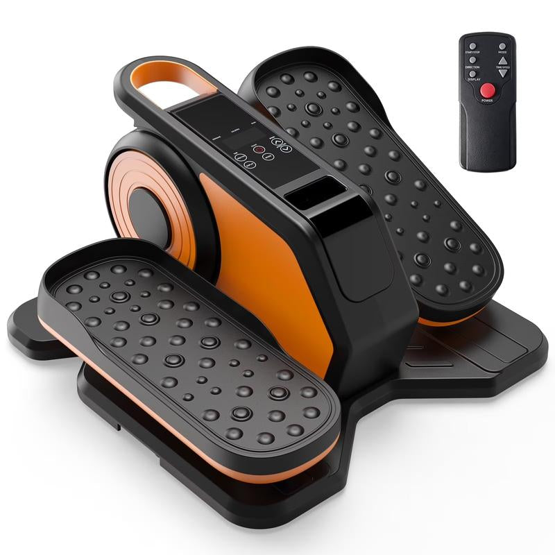 Under Desk Elliptical Machine, Electric Mini Pedal Exerciser with Remote Control & LCD Display, 12 Speed/12 Program Quiet Leg & Arm Trainer for Seniors at Home & Office